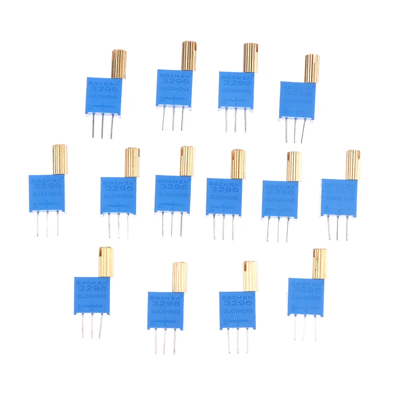 5PCS 3296W Multi-turn Potentiometer ปรับได้ 1K2K5K10K20K50K100K200K500K1M เพลาโลหะยาว