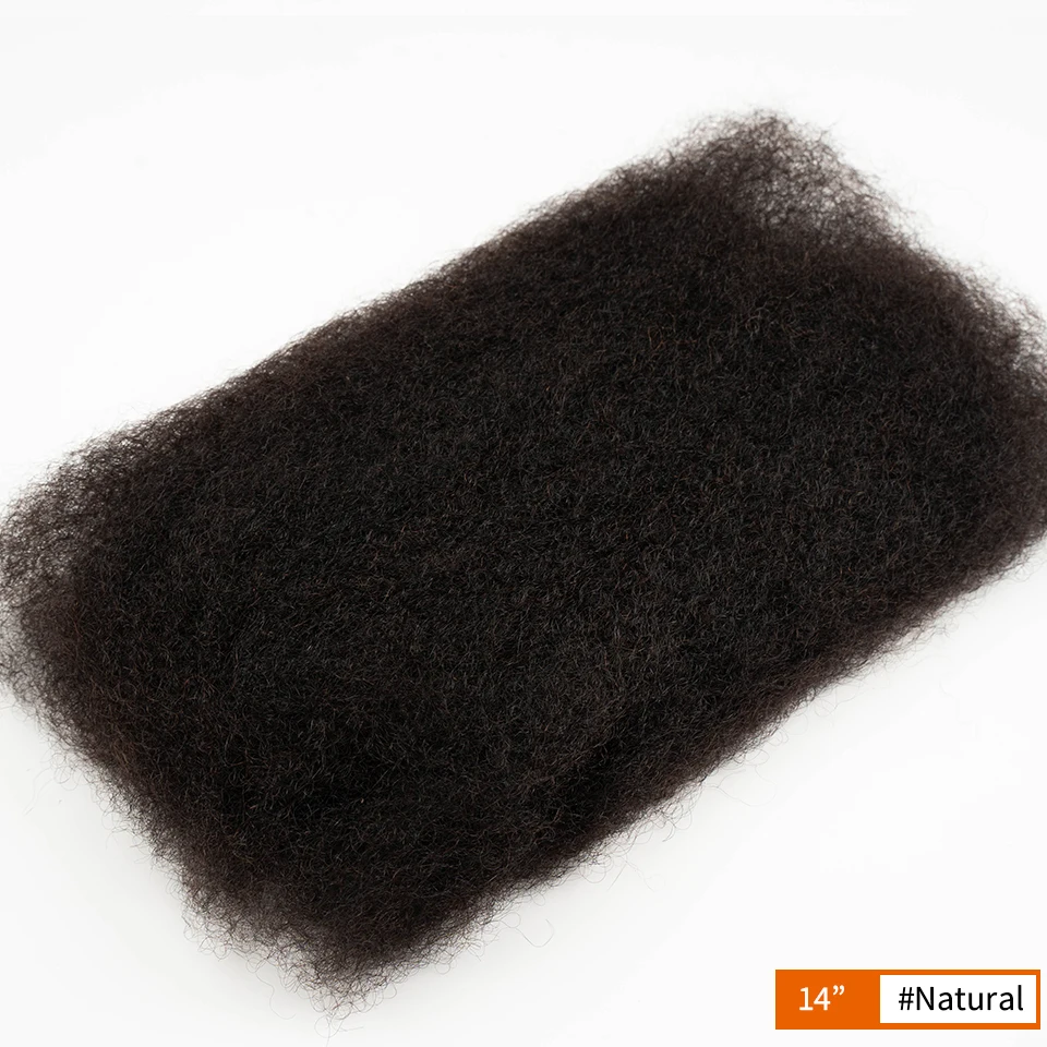 QVR Afro Kinkys Bulk Human Hair For Mini Twist, Dreadlocks Extensions, Locs Repair & Braiding, 100% Human Hair  50g/Pack