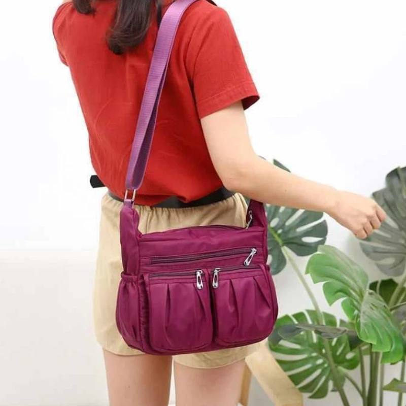Nylon Crossbody Bag For Women Large Capacity Shoulder Bag Multi-pocket Female Bag Shopping Travel Lady Handbag Leisure Purse sac