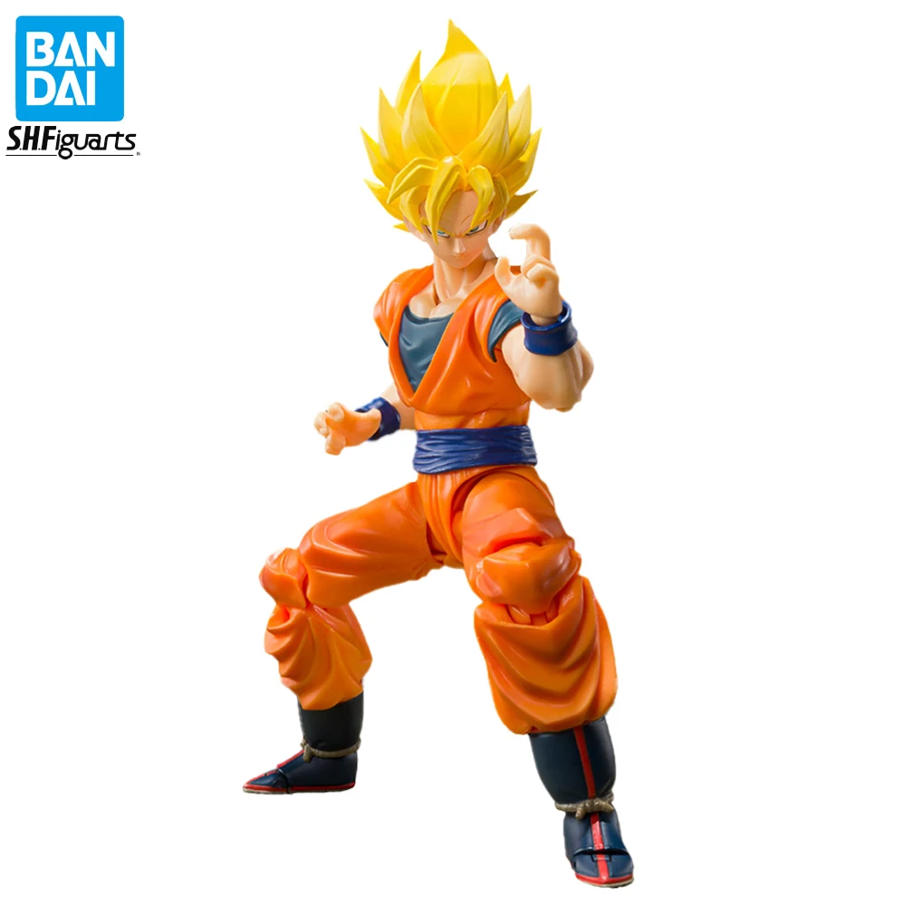 

Original New Bandai S.H.Figuarts Dragon Ball Z Super Saiyan Full Power Son Goku (Reissue) 140 mm Anime Action Figure Model Toys