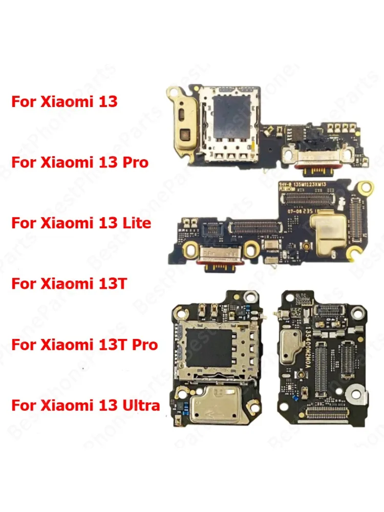 Płytka Ładująca Do Xiaomi Mi 13 Lite Mi13 Ultra 13T Pro Port Ładowania Złącze USB Z Czytnikiem SIM Płytka PCB Dock Części Zamienne — zdjęcie produktu 2