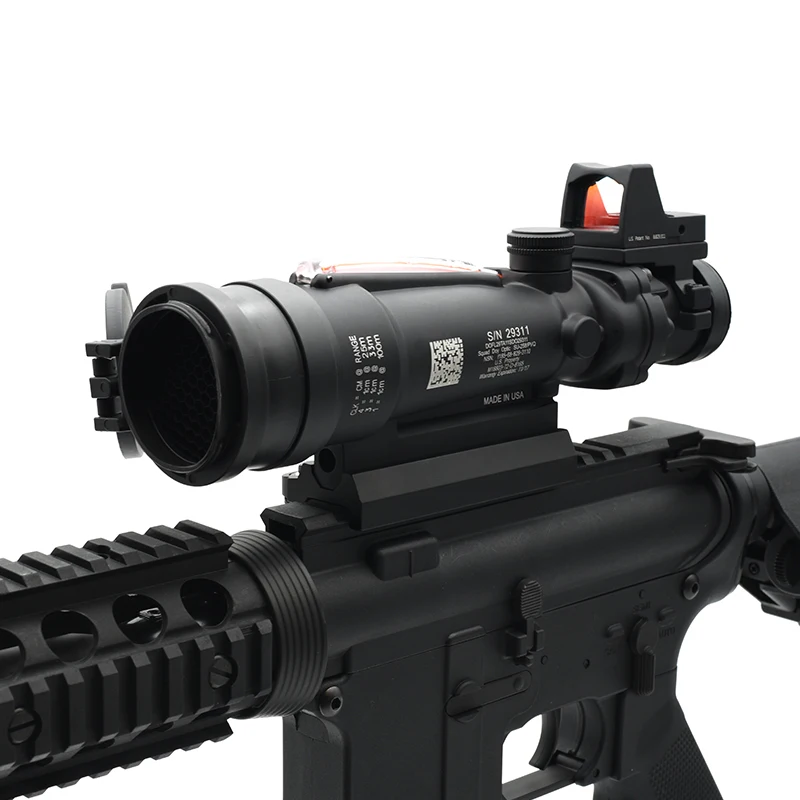 Imagem -06 - Real Red Fibra Óptica Iluminado Vidro Riflescope Red Dot Sight Marcas Completas para Caça e Airsoft Ta11 3.5x35