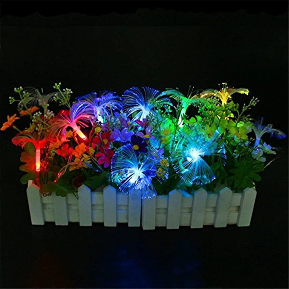 Guirnalda de luces de fibra óptica para Navidad, lámpara de decoración de fuegos artificiales Starburst, impermeable, 100 LED, para fiesta, casa, Patio, jardín, árbol, 10M