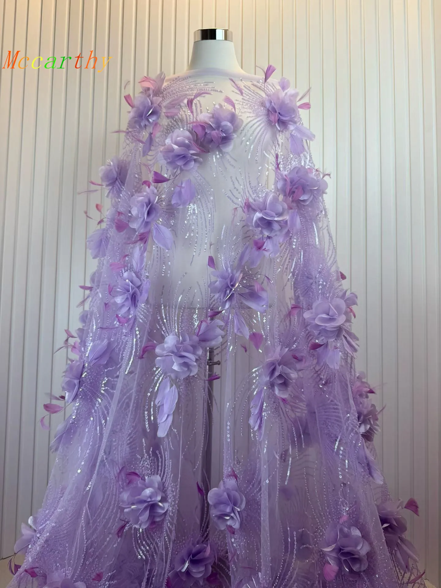 

Новейшая африканская 3D-ткань с цветочным кружевом, вышивка, французское сетчатое кружево, роскошные пайетки и бисер, нигерийский тюль для вечеринок 2026 года