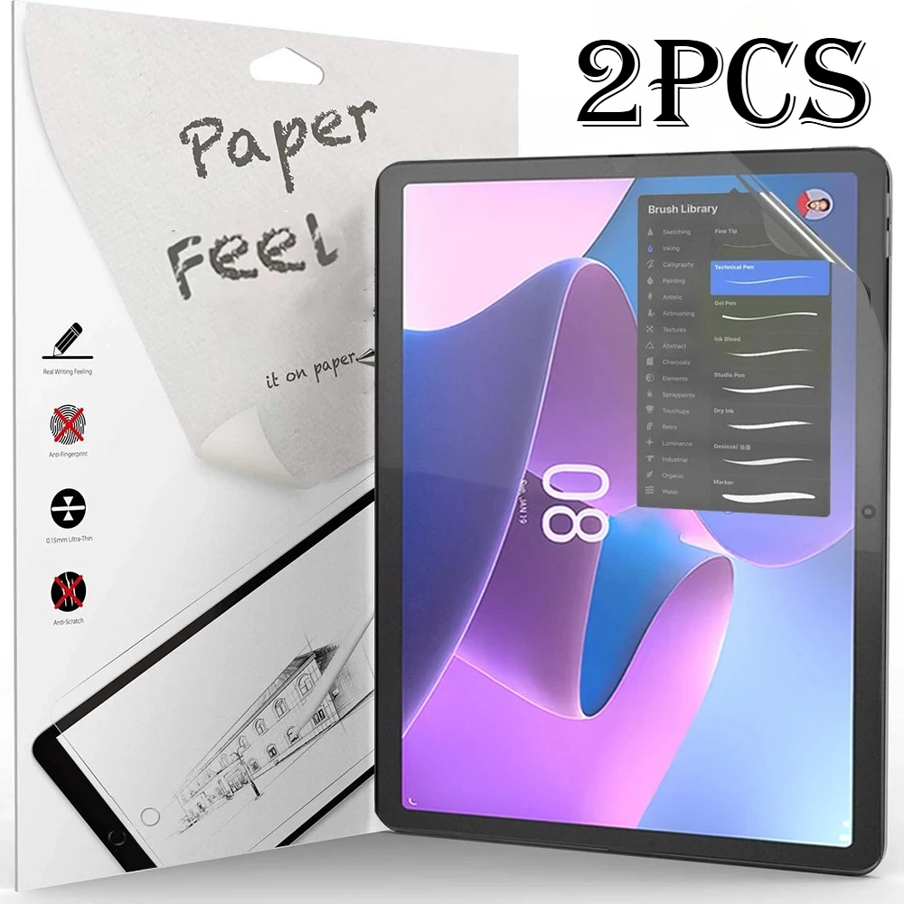 

2Pcs Paper Feel Like Screen Protector for 2025 Lenovo TAB Y700 M11 M10 2nd Pro 3rd Plus 1st Gen M9 M8 P12Pro P11 Screen No Glass