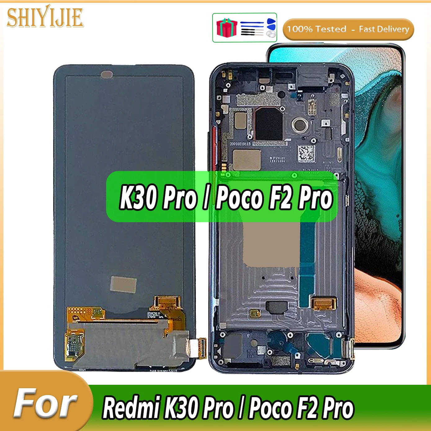 Original LCD For Xiaomi Redmi K30 Pro Screen Touch Display Digitizer Parts For Xiaomi Pocophone Poco F2 Pro M2004J11G Display