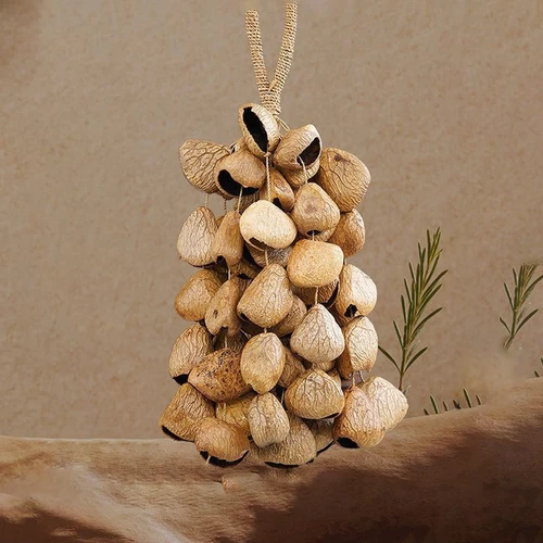 Imagen 2 del producto Campanas de mano de concha de tuerca, diapasón de meditación, campana de mano, atención plena, Yoga, relajación, carillón de viento, sonido curativo, instrumentos musicales