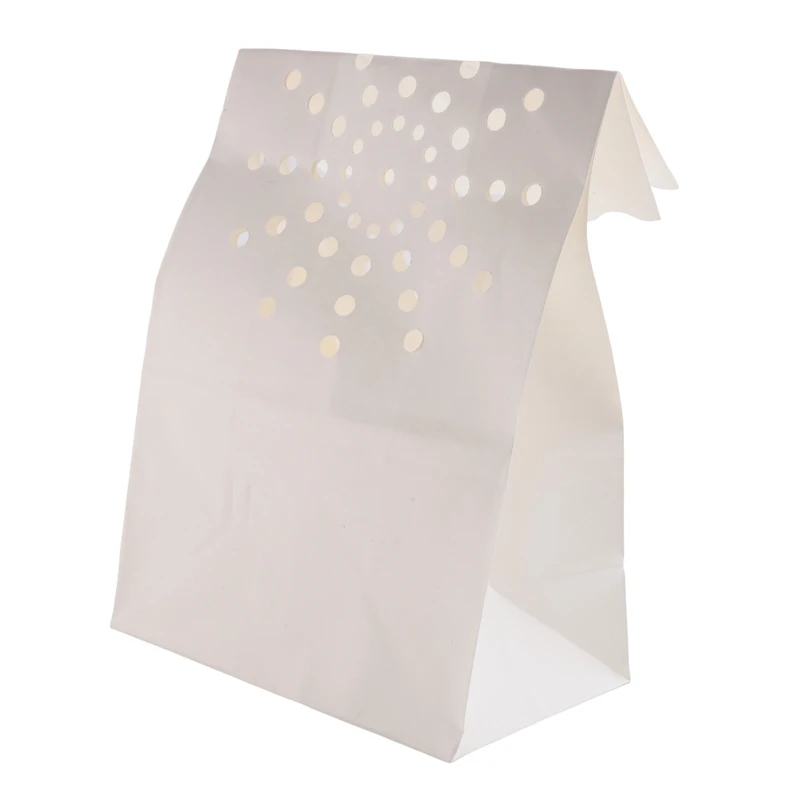 

50 PCS White Luminary Bags, Flame Candle Bags, Sun Design Luminaries for Wedding, , Halloween, Christmas