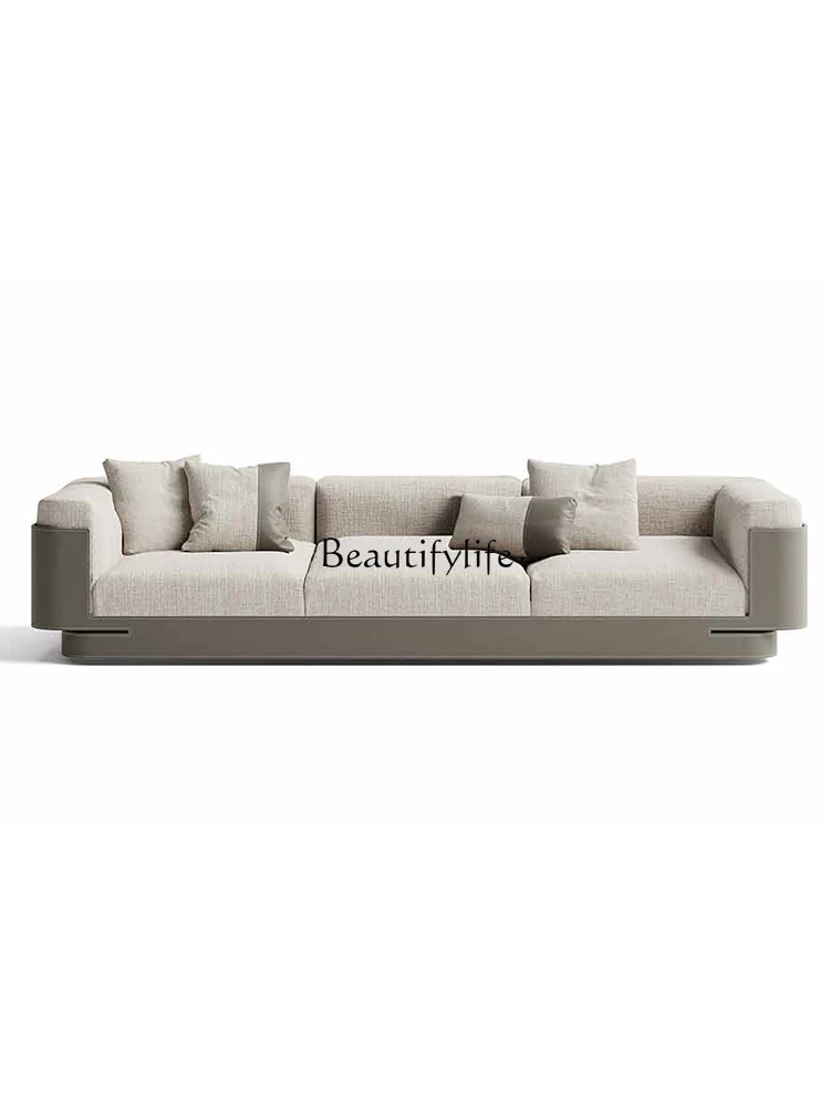 01Italian minimalist sofa light luxury large apartment living room home fabric soft bag sofa