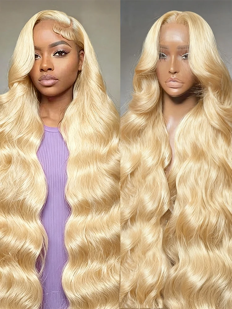 613 Blonde Body Wave Lace Front Wig - 30-40 Zoll 613 Honigblonde Echthaarperücke 13x4