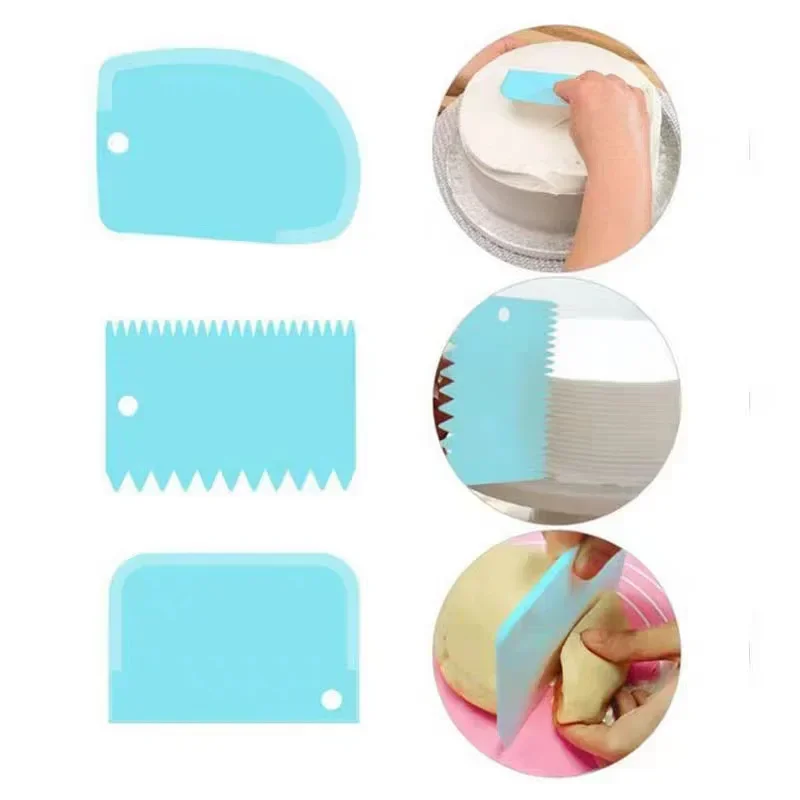 Cake Scraper Plastic Baking Tools Plastic Cream Scraper Cream Cake Dough Cutter Baking Kitchen Accessories Kitchen Gadgets