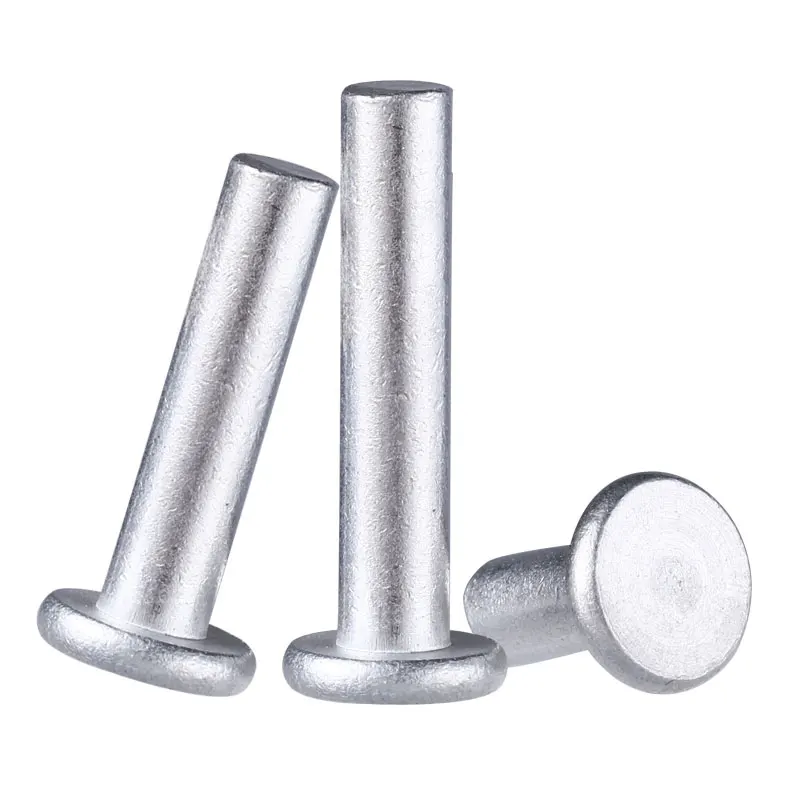 Flat Head Aluminium Rivets M2 M2.5 M3 M4 M5 M6 M8 Round Solid Rivet Self Plugging Knock-on  Nail Bolt