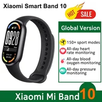 Versión Global Xiaomi Smart Band 10, Más de 150 Modos Deportivos, Monitoreo del Sueño, Pantalla AMOLED de 1.72 Pulgadas, Batería de 21 Días, Reloj Deportivo de Muñeca Mi