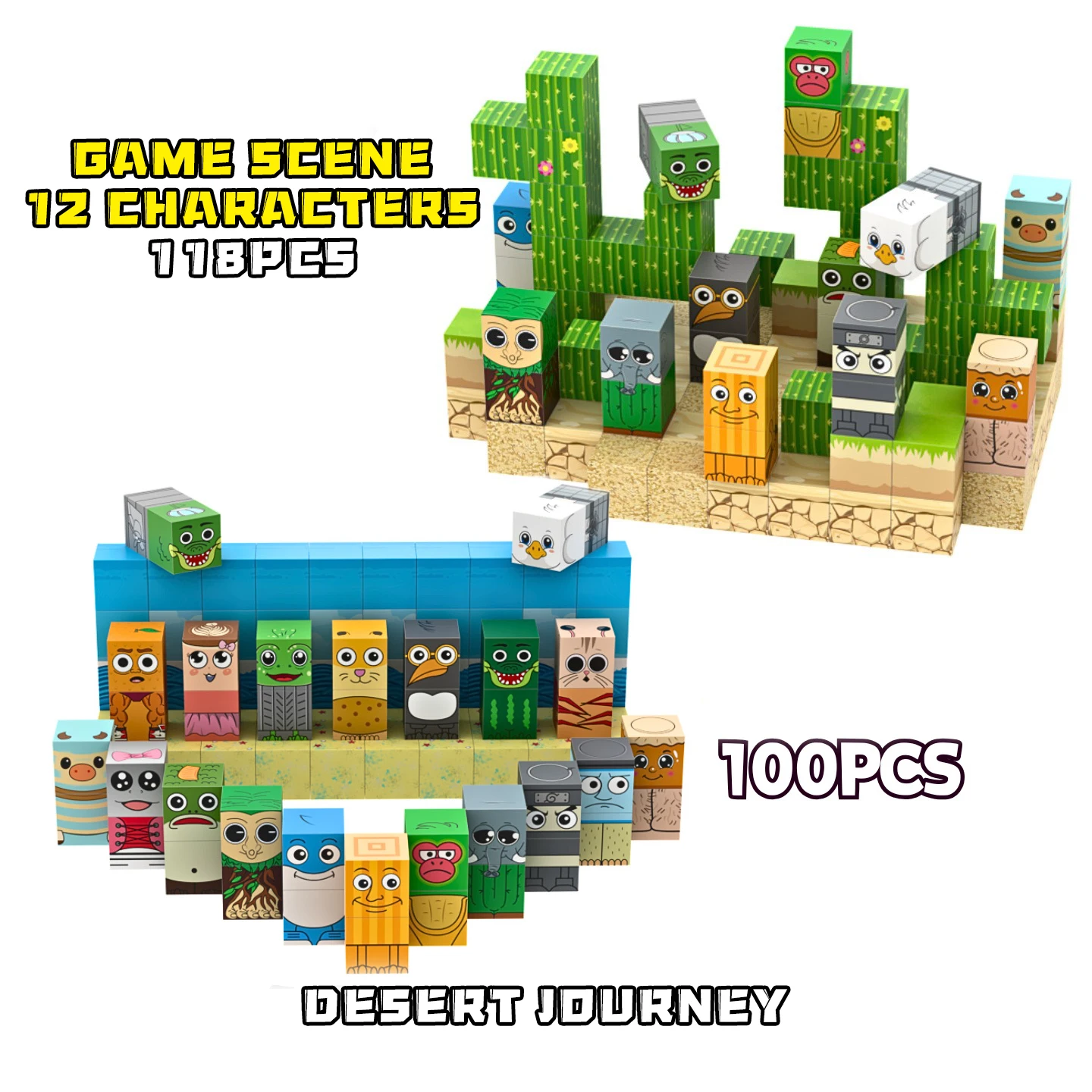 2025 new Brainrot magnetic building blocks Tung Tung Sahur Italy Tralalero Tralala Assembling toys for Adults & Kids gifts