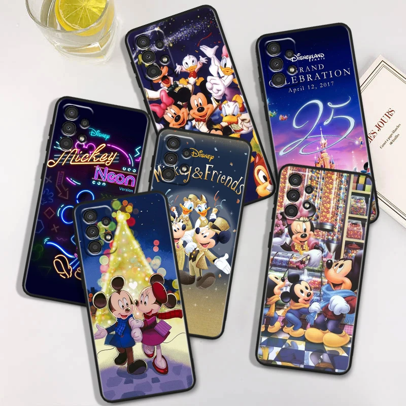 

Cute Disney Mickey Minnie For Samsung Galaxy A91 A81 A71 A51 A42 A31 A21S A12 A11 A04 S E A02S A01 Core Black Phone Case