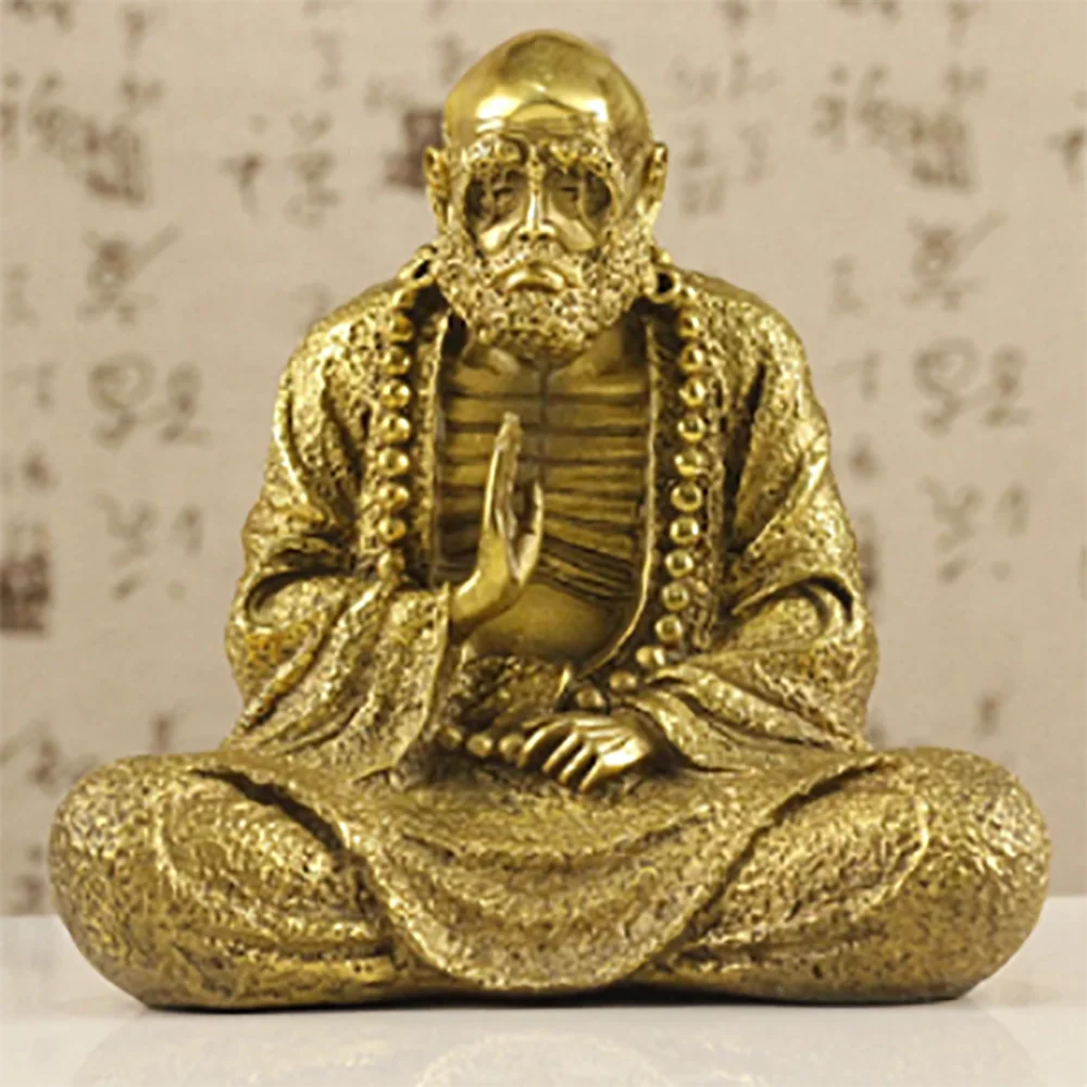 

Bodhidharma decoration ancestor Buddha statue pure copper statue decoration handicraft Feng Shui home decoration