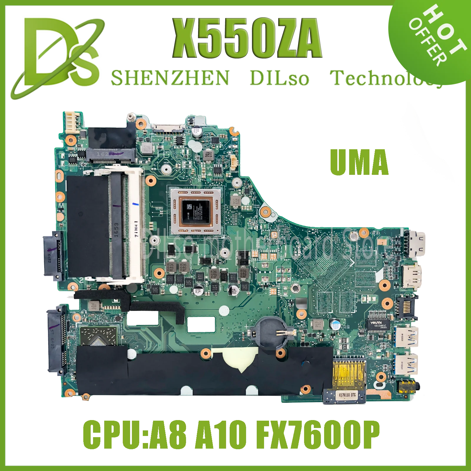 KEFU X550ZE For ASUS X550ZA VM590Z K550ZE F550ZE A550ZE Laptop Motherboard type1 LVDS OR type2 EDP A8 A10 FX7600P 7500P UMA PM