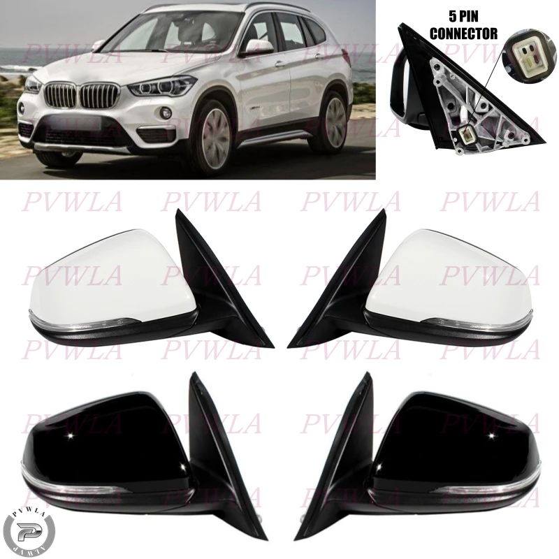 

5Pins Side Mirror For BMW X1 F48 2016 2017 2018 2019 2020 2021 Turn Lamp Power Fold Heated Rear Mirror Assembly 51167459788