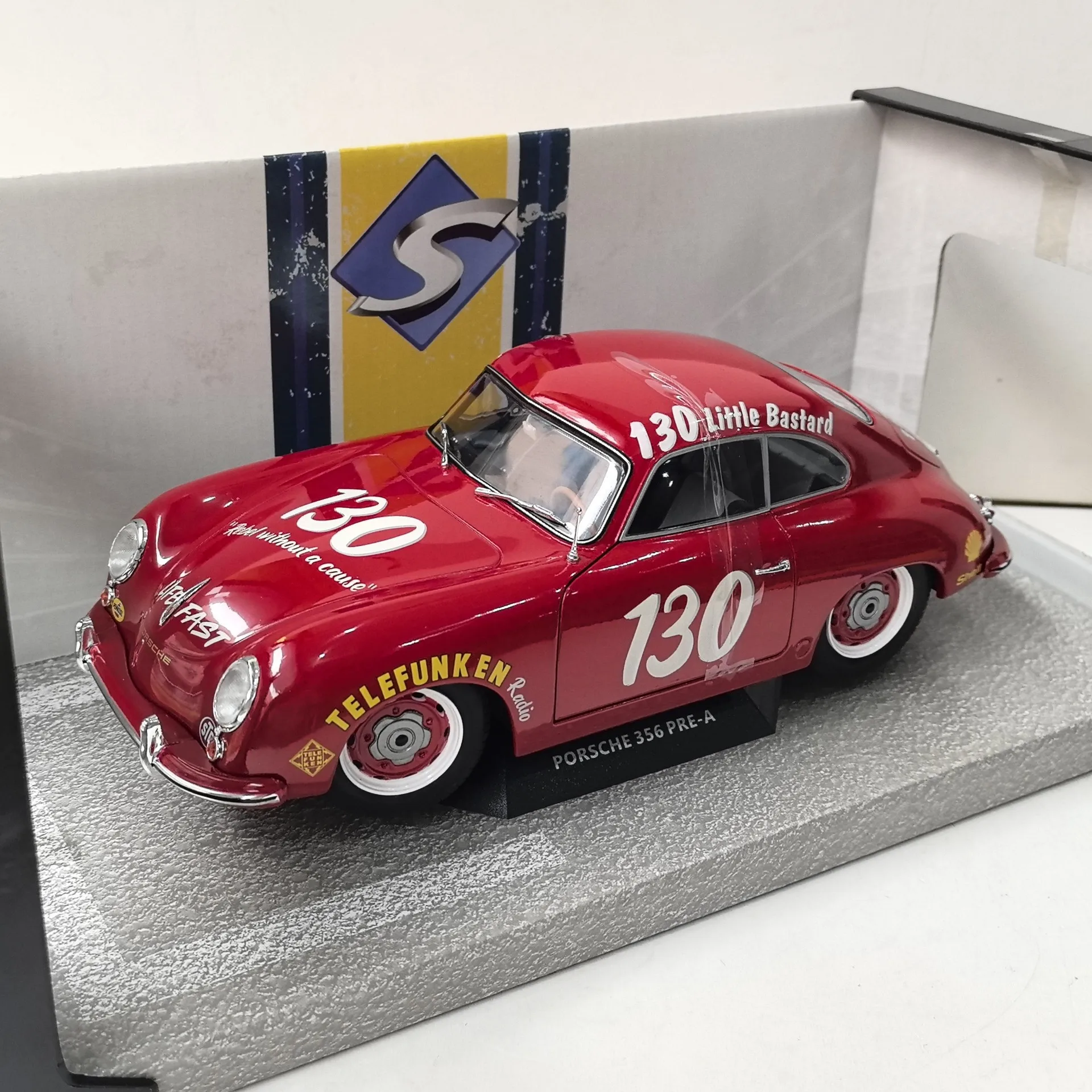 

Diecast SOLIDO 1/18 Scale PORSCHE 356 PRE-A 1953 Porsche Alloy Car Model Collectible Toy Gift Souvenir Display Ornament