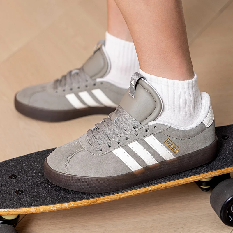 Adidas VL COURT 3.0 LA4469 Unisex Low Top Casual Sneakers Split Leather Synthetic Upper Vulcanized Rubber Outsole Free returns