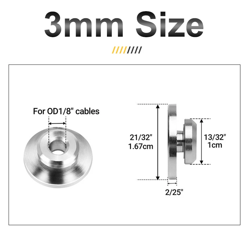 5PCS Stainless Steel Sleeve Cable Connector For Railing Stair Wire Rope Sealing Gasket Durable Fittings