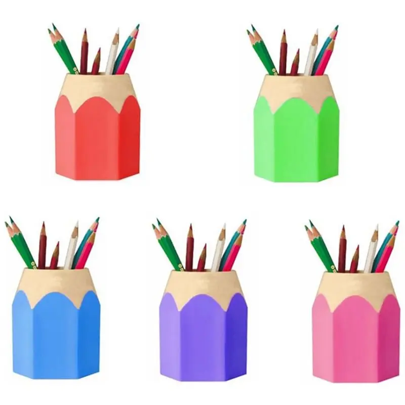 A13E-Cute Pen Holder , Household Multifunctional Stationery Makeup Brush Organizer, Pen Holder Storage Box
