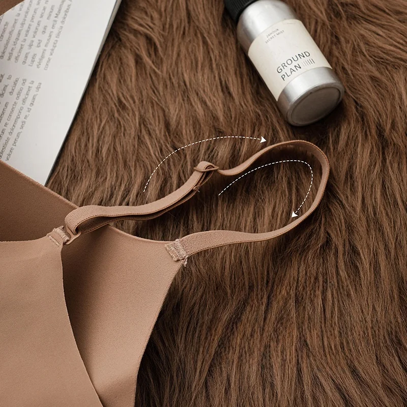 Picture 6: KUCLUT  Seamless Half Cup Bra Smooth Surface Top Support Thin And Comfortable Without Steel Ring Bra One Piece Seamless Half C