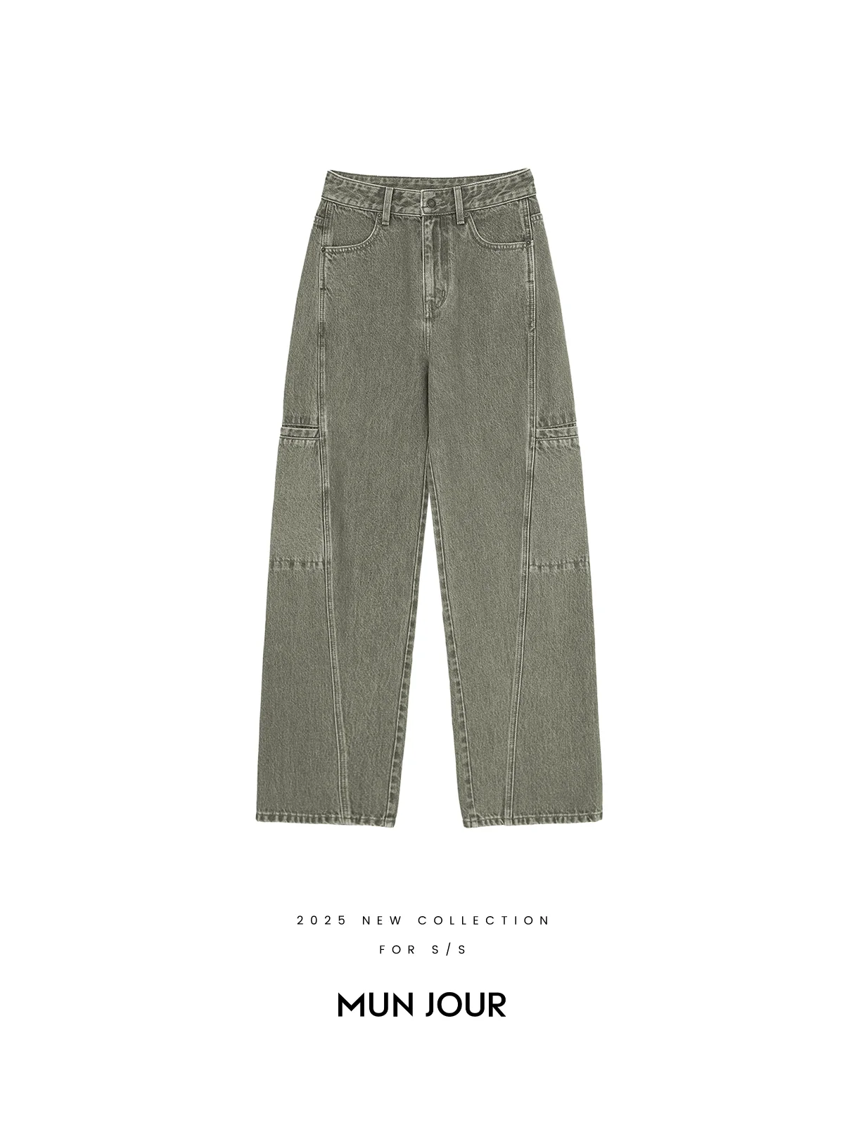 High Waist Cotton Denim Pants Women's Casual Straight Leg Jeans Spring Autumn Winter Seasonal High Elastici ket Design