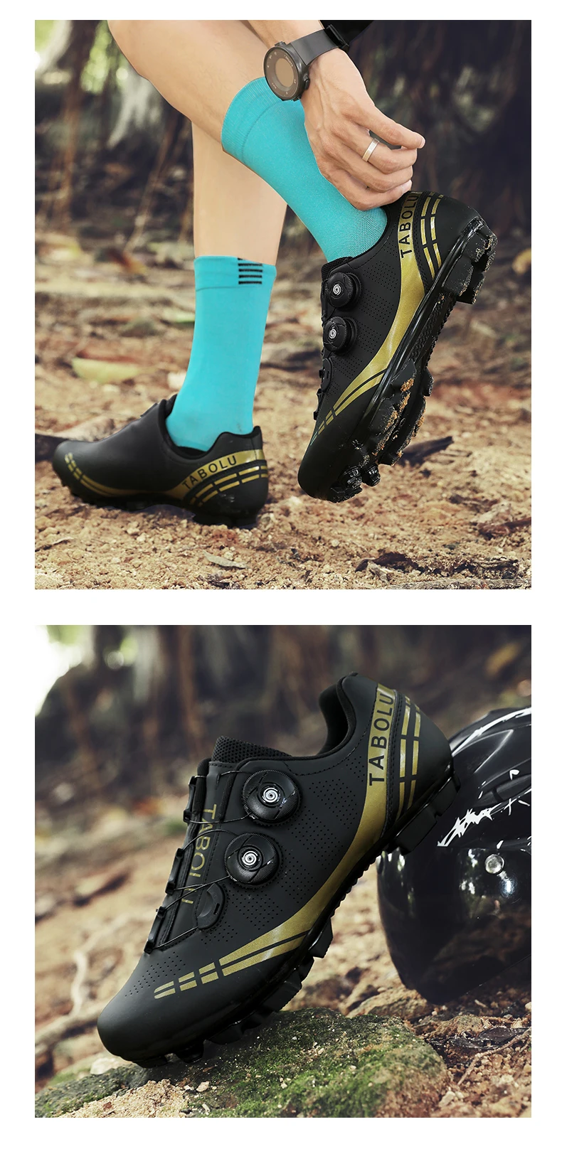 Atmungsaktive Radsportschuhe für Herren MTB Mountainbike Klickschuhe mit Harter Sohle Professionelle Renn- und Wettkampfschuhe SPD Damen Rennradschuhe – Detail 21