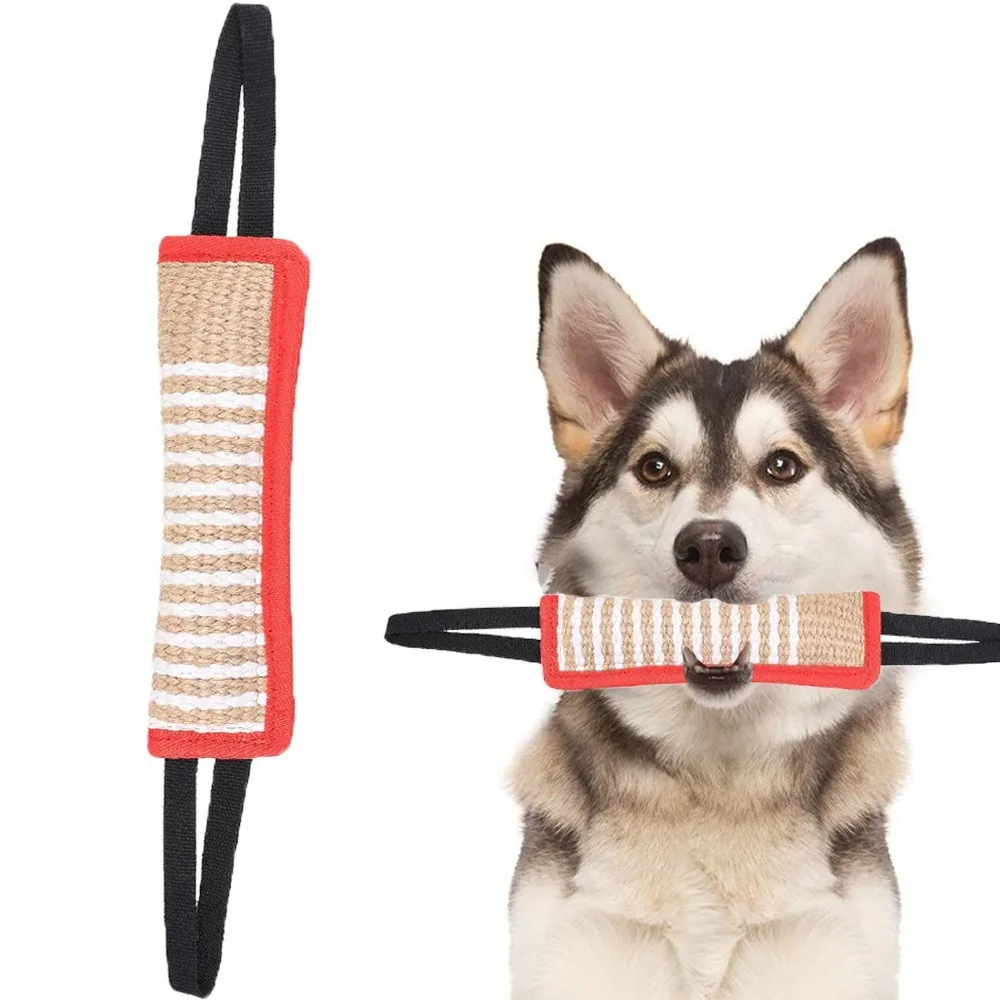 

Pet Accessories Bite-resistant Dog Bite Pillow Interactive Durable Pet Chew Sticks Rope Handles Jute Pull Toy for Cats and Dogs