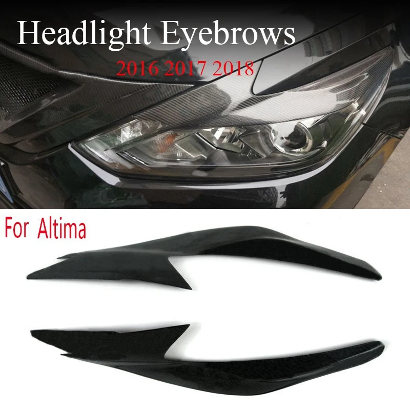 Car Headlight Cover Eyelid Lamp Eyebrow Sticker Decoration Cover Trim for 2016 2017 2018