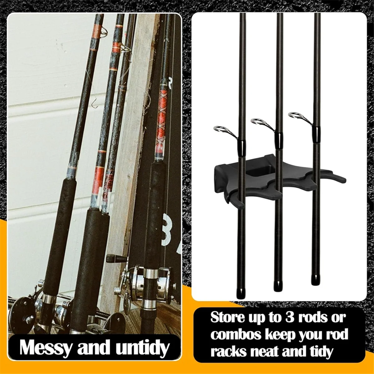 

AA74 2-х шт. Магнитный держатель удочки для автомобиля Портативная уличная стойка с 3 слотами для держателя для грузовика, кровати, стены гаража, двери