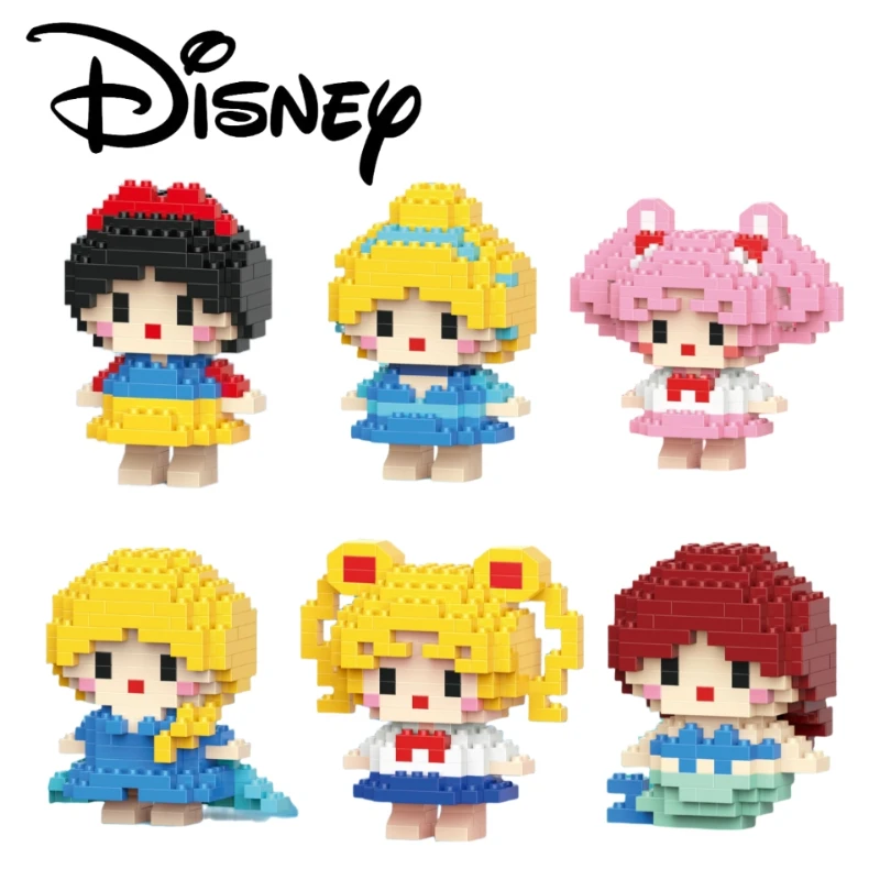 

Disney Princess Cartoon Building Blocks Anime Snow White Anna Elsa Mini Bricks Action Figure Educational Toy Kids Birthday Gift