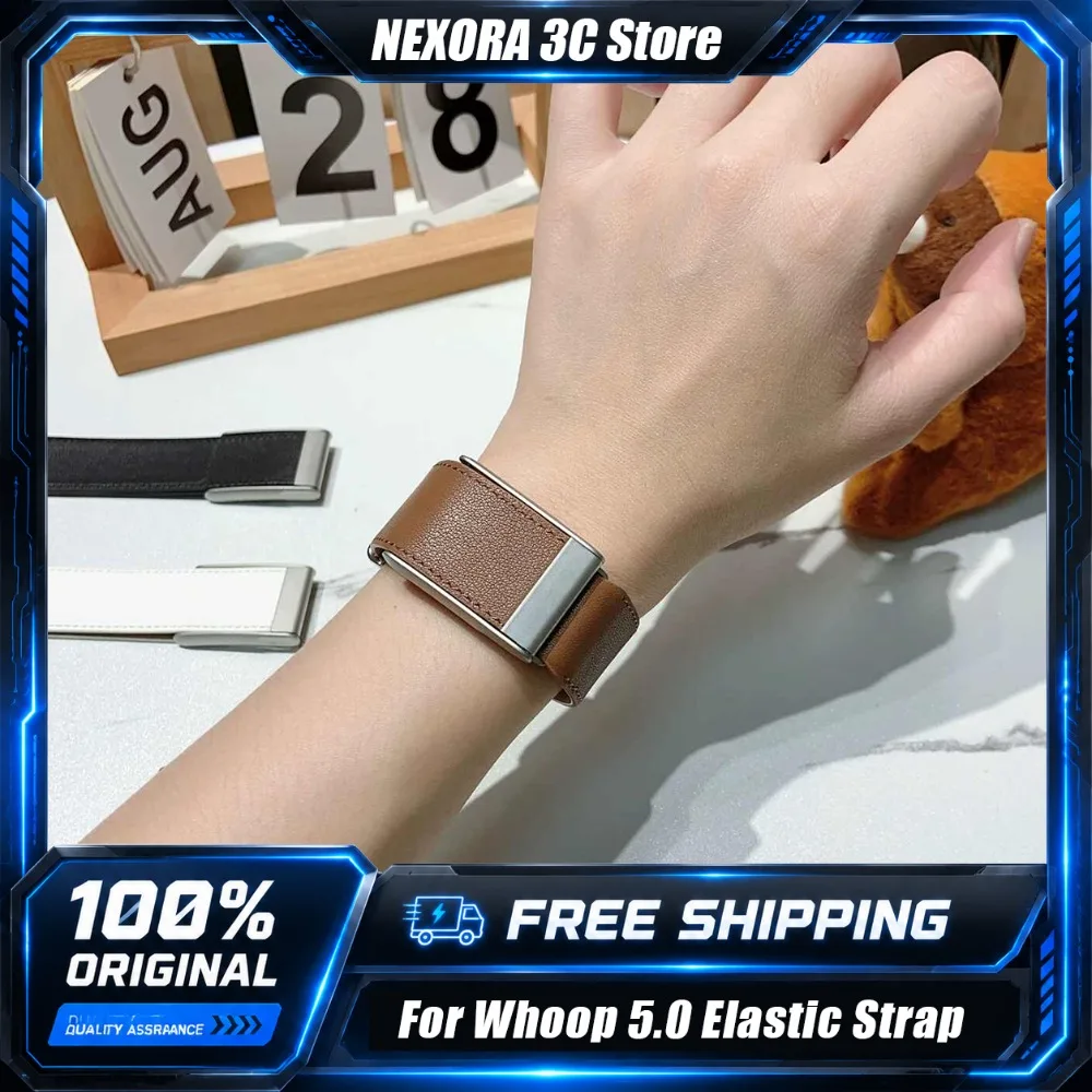 Genuine Leather Strap for Whoop5.0 PEAK LIFE Replacement Band with Metal Frame Top Grain Cowhide Wristband for Whoop Accessories