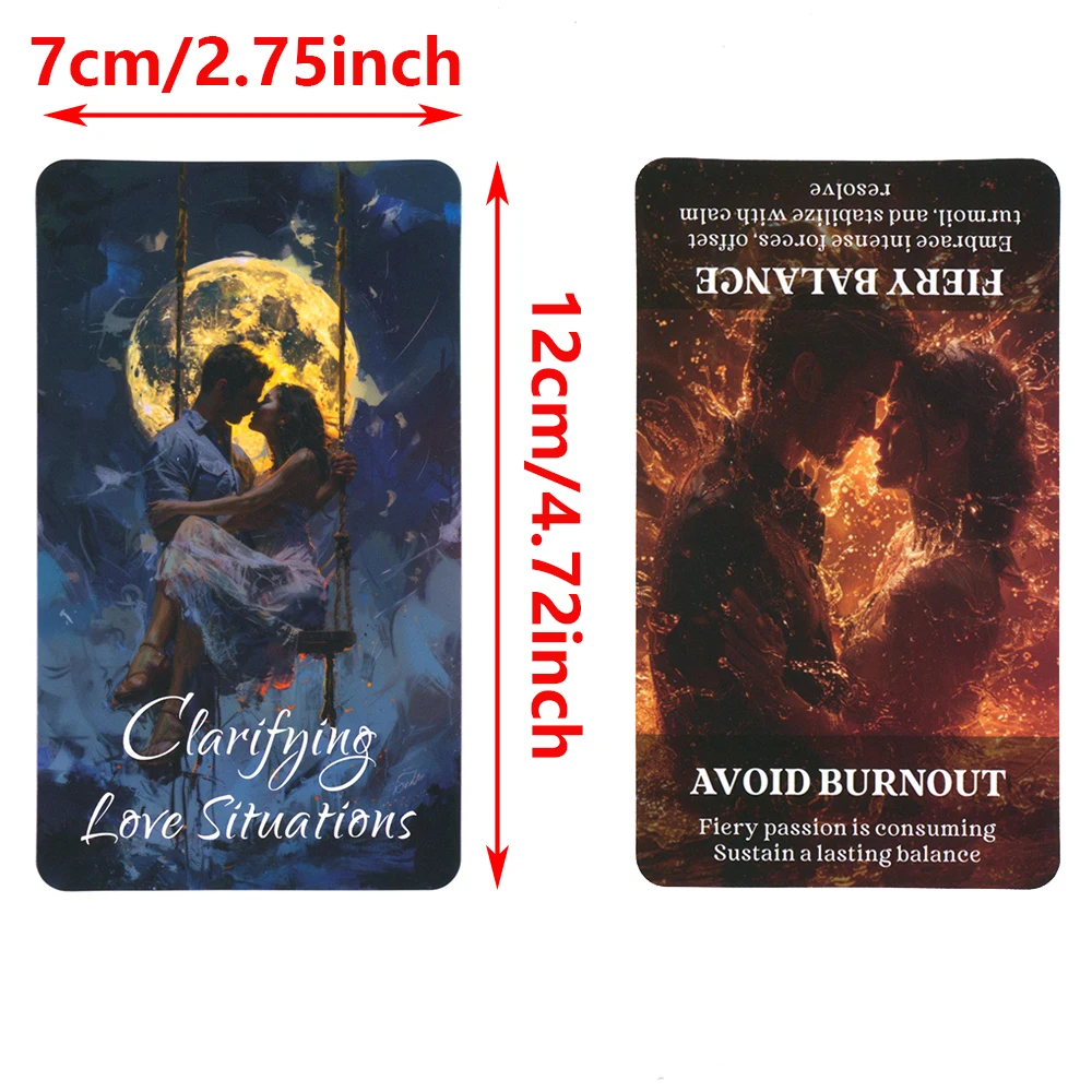 Clarifying Love Situations Oracle Cards 12x7cm 56-cards Tarot Board Deck Fortune Telling Toys in Box 400 GSM Paper Affirmation