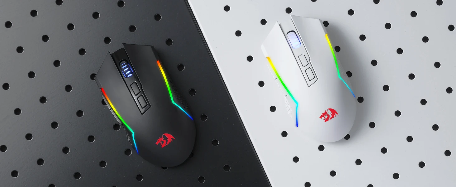 Redragon M693 Wireless/Wired BT & 2.4G Bluetooth Gaming 8000 DPI Mouse 3-Mode Connection RGB Backlight for PC/Mac/Laptop