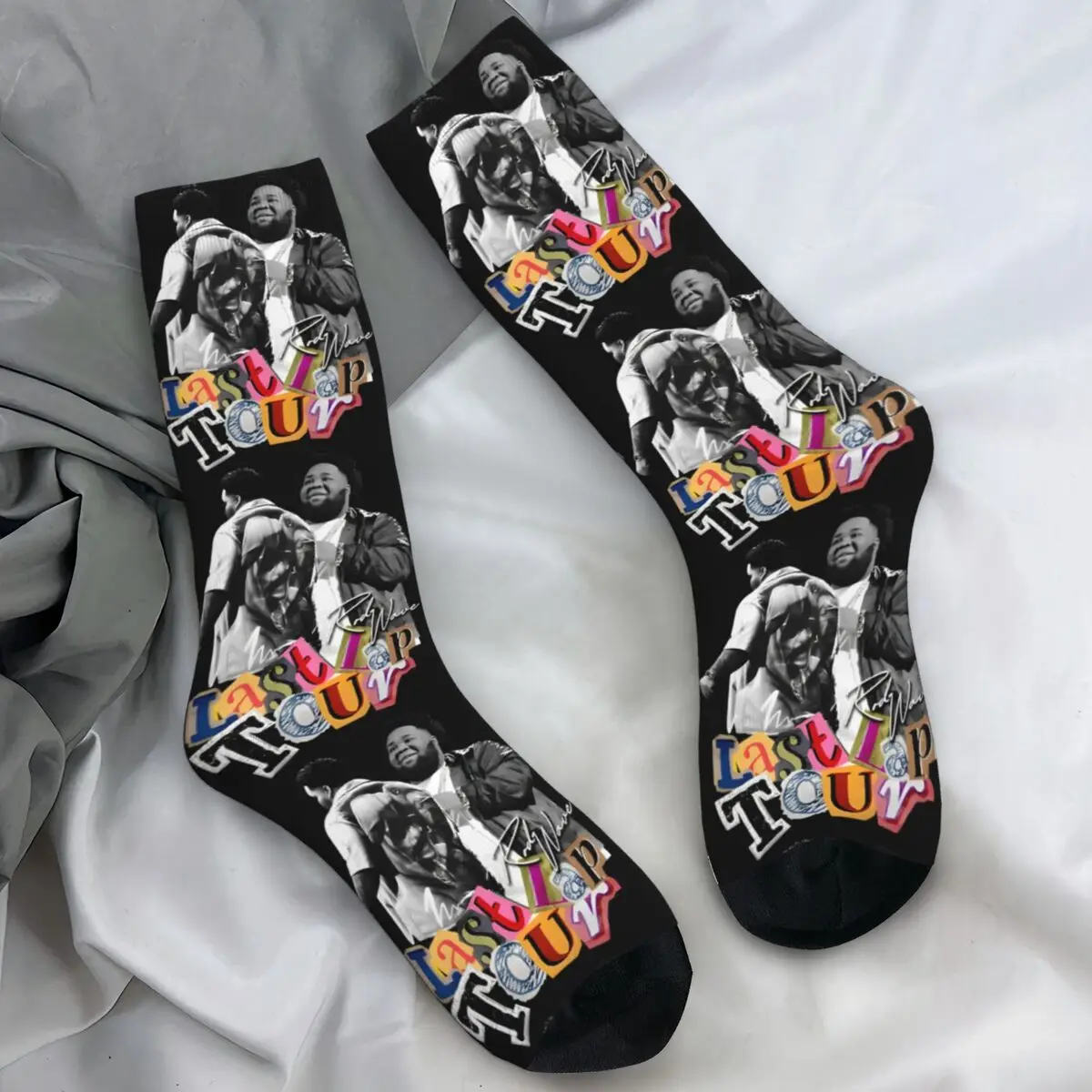 Rod Wave Print Socks Rapper Fashion Stockings Autumn Anti Bacterial Couple Socks Soft Breathable Printed Outdoor Sports Socks