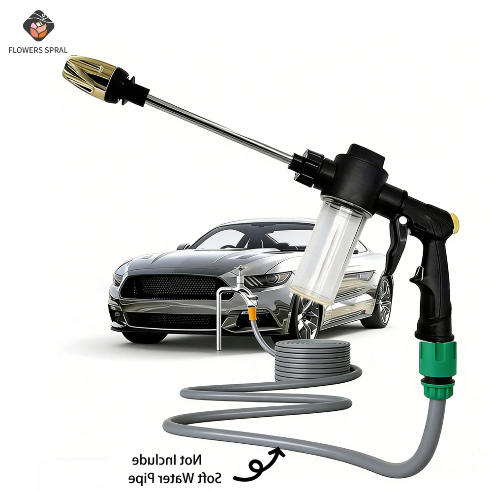 High-Pressure Car Washing Water Gun, External Cleaning Of RV, Foam Kettle Cleaning, Garden Water Hose Nozzle, Garden Shower,