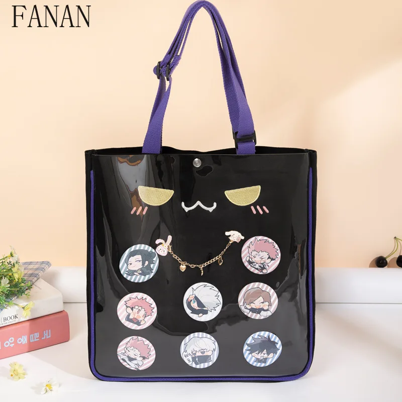 

Милые повседневные универсальные сумки контрастного цвета для женщин, парусиновая сумка на плечо большой вместимости, милая женская сумка в японском стиле