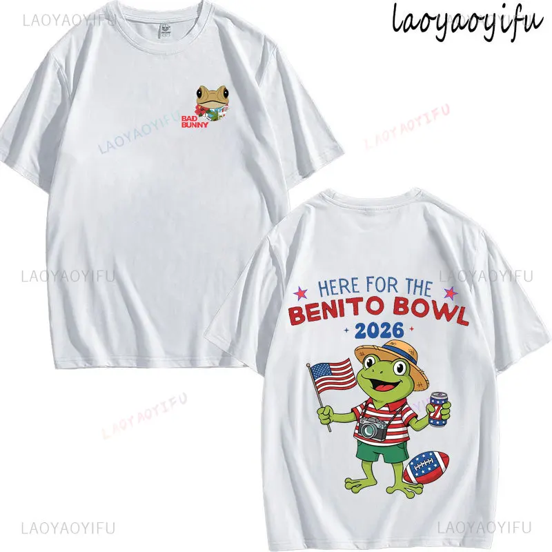 باد الأرنب موضوع الرجال النساء 100% القطن تي شيرت مطبوع فضفاض س الرقبة الشارع موضة بلايز عادية تنفس قصيرة الأكمام المحملة #3