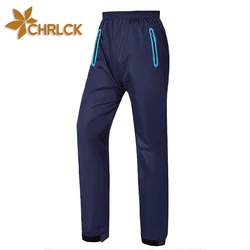 CHRLCK Men's Waterproof Hiking Pants Heavy Rain Fishing Camping Trekking Raining Trousers Women Quick Drying Outdoor Pants