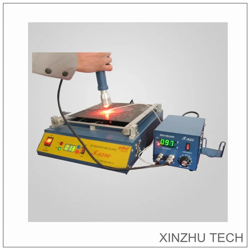 T-8120+T-835 Infrared Rework Station BGA SMD IRDA Welder Heating Rework Station Preheater Soldering Station Desoldering Station