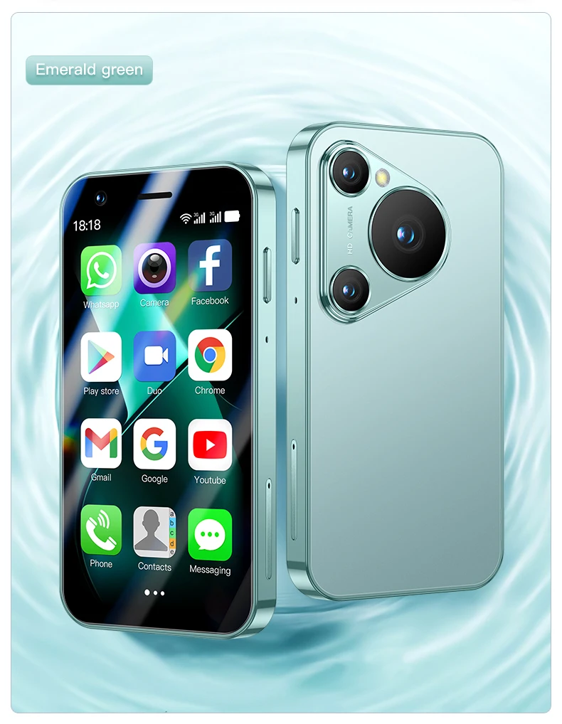 Mini smartphone ONEMYTH P70 Pro Max, telefone pequeno Android de 3,0 polegadas, bateria de 2.000 mAh, cartões SIM duplos