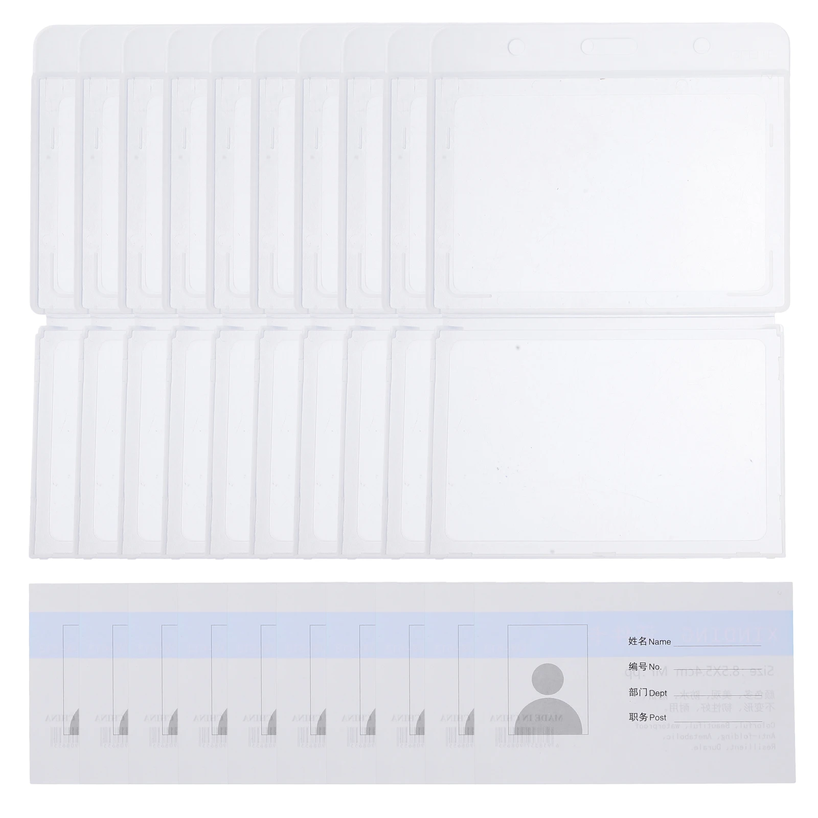 

10 Pcs Waterproof Card Holder Clear Horizontal Id Badge Cover Game Cards Display Protector Storage Sleeve Transparent Plastic