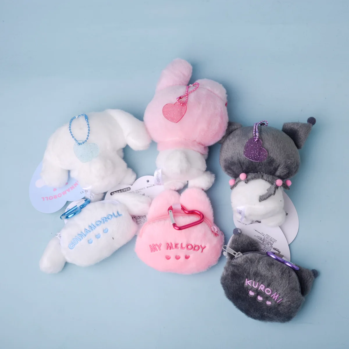 10-12Cm Sanrio Kuromi Mỹ Giai Điệu Cinnamoroll Tiền, Móc Khóa Anime Nhồi Bông Hình Mặt Dây Chuyền Dễ Thương Túi Đồ Chơi cho Bé Gái