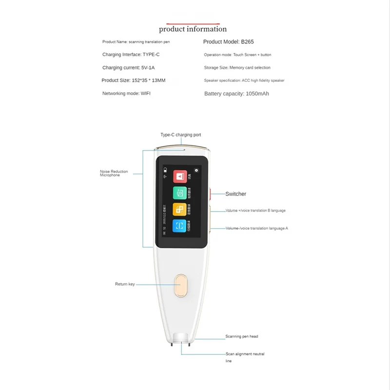 

112 Languages Translation Pen Portable Scan Translation Pen Instant Text Scanning Reading Translator Device Reading Pen