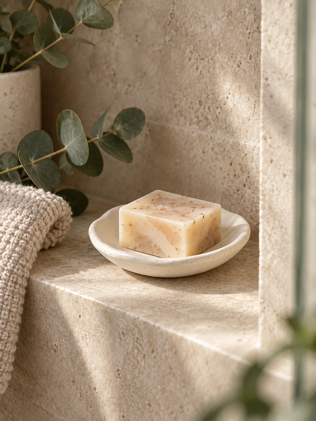 1Pc Ceramic Soap Dish with High Aesthetic Value for Home Use, Jewelry Storage Tray for Washbasin, Small Soap Storage Tray for Hotels and Guesthouses