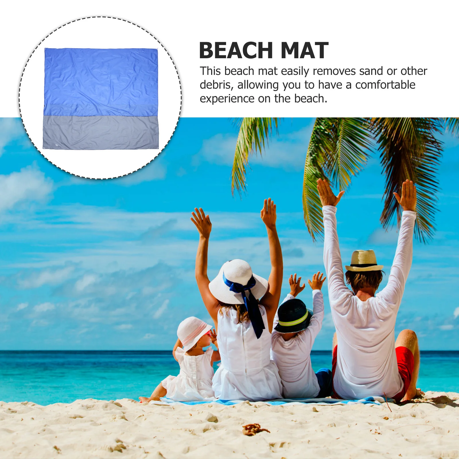 

1Pcs Waterproof Picnic Mat Lightweight Polyester Portable Beach Blanket for Outdoor Camping Hiking Travel Park Use