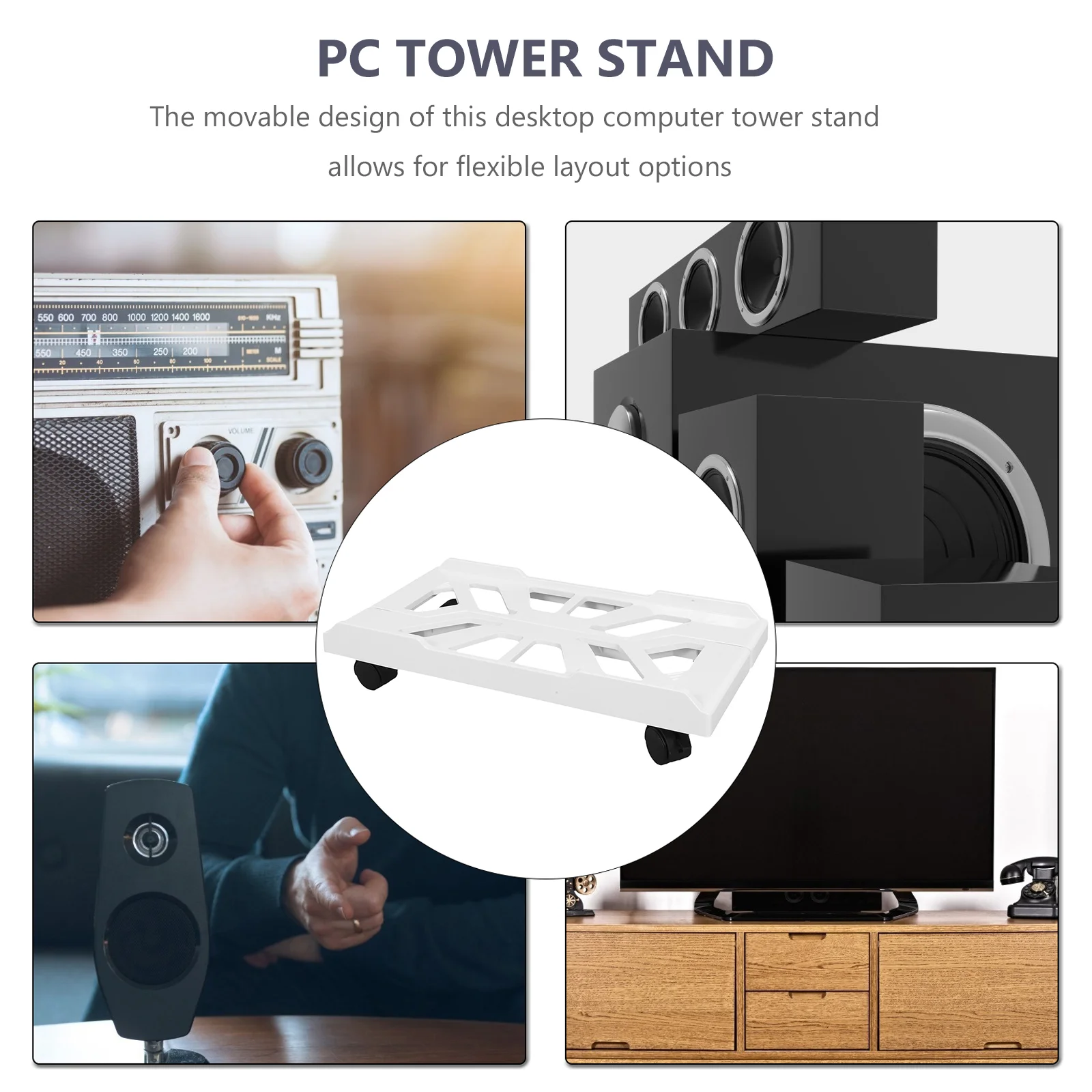 Desktop-Computer halterung Bodenst änder Tisch mit Rädern CPU-Gehäuse halter abs Turm