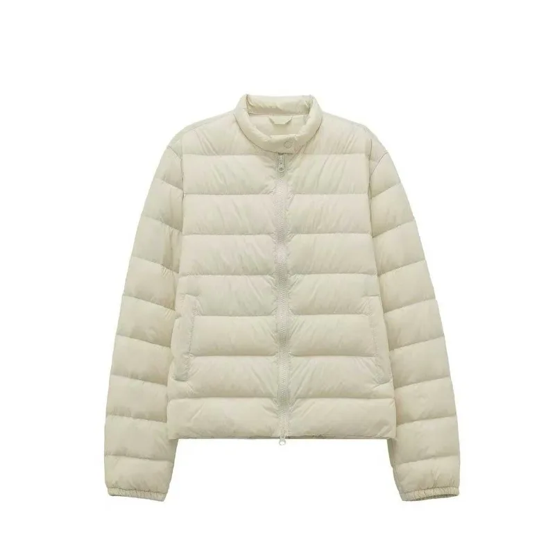 korean Spareribs Lightweight Down Jacket Women's 2026 Autumn and Winter New Short Vertical Collar Small Outdoor Warm Jacket